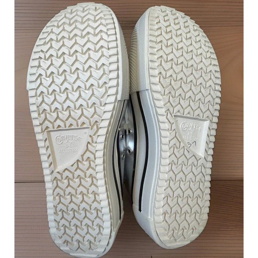 CONVERSE W/12.5 M/10.5 Chuck Taylor All Star Lift Double Stack Platform Metallic